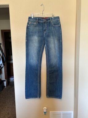 Rock & Roll Denim Men’s Double Barrell Relaxed Fit Straight Boot Jean 34x38